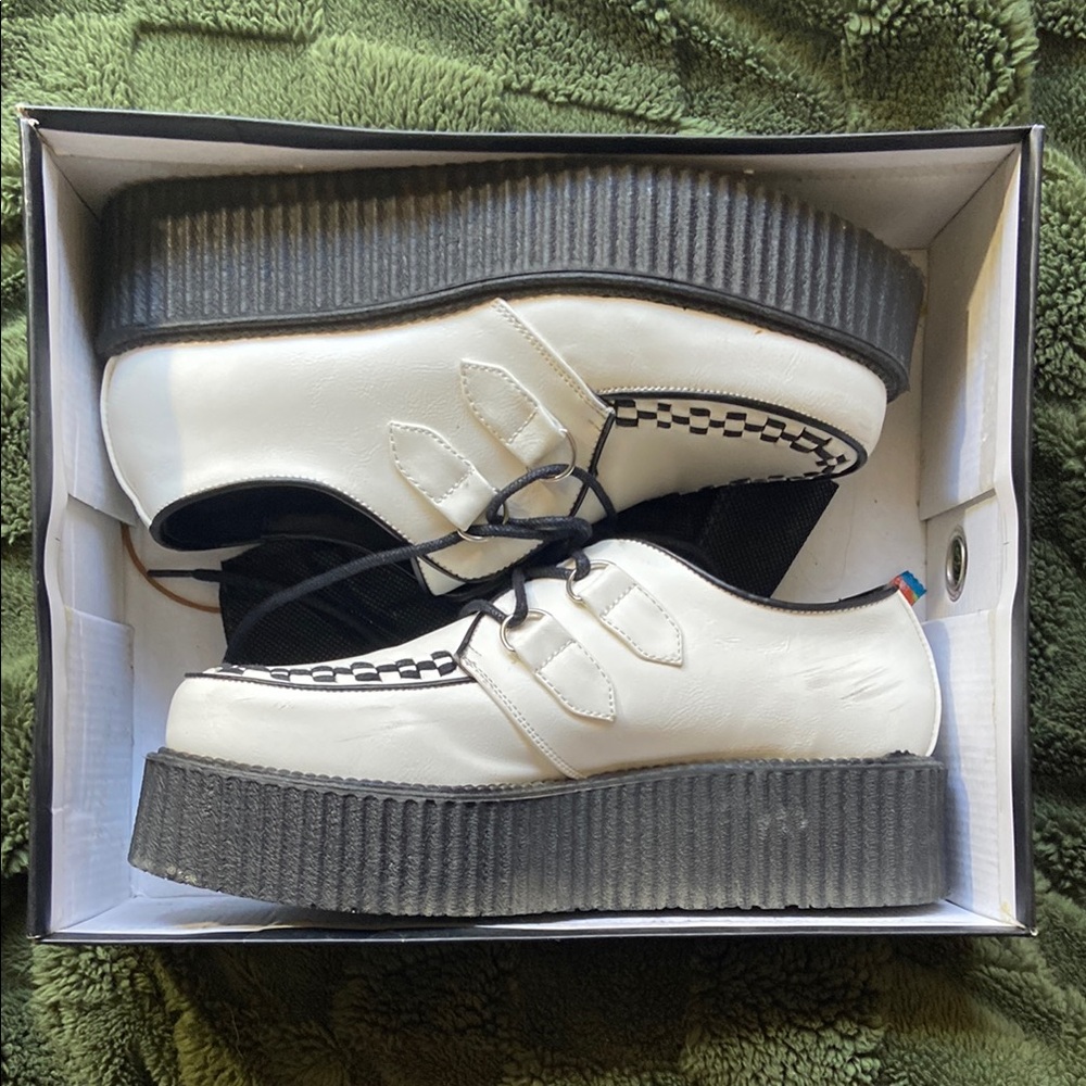 White and Black Platform Creepers